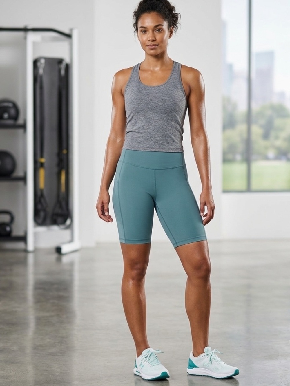 Athleta Elation High-Waisted Bike Shorts Size Small.